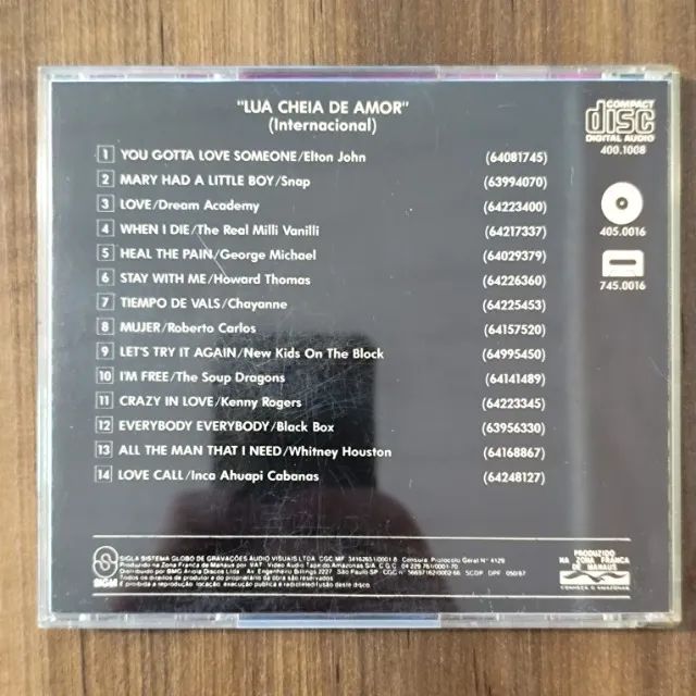 CD Lua Cheia De Amor - Trilha Internacional Da Novela *raridade - Foto 2