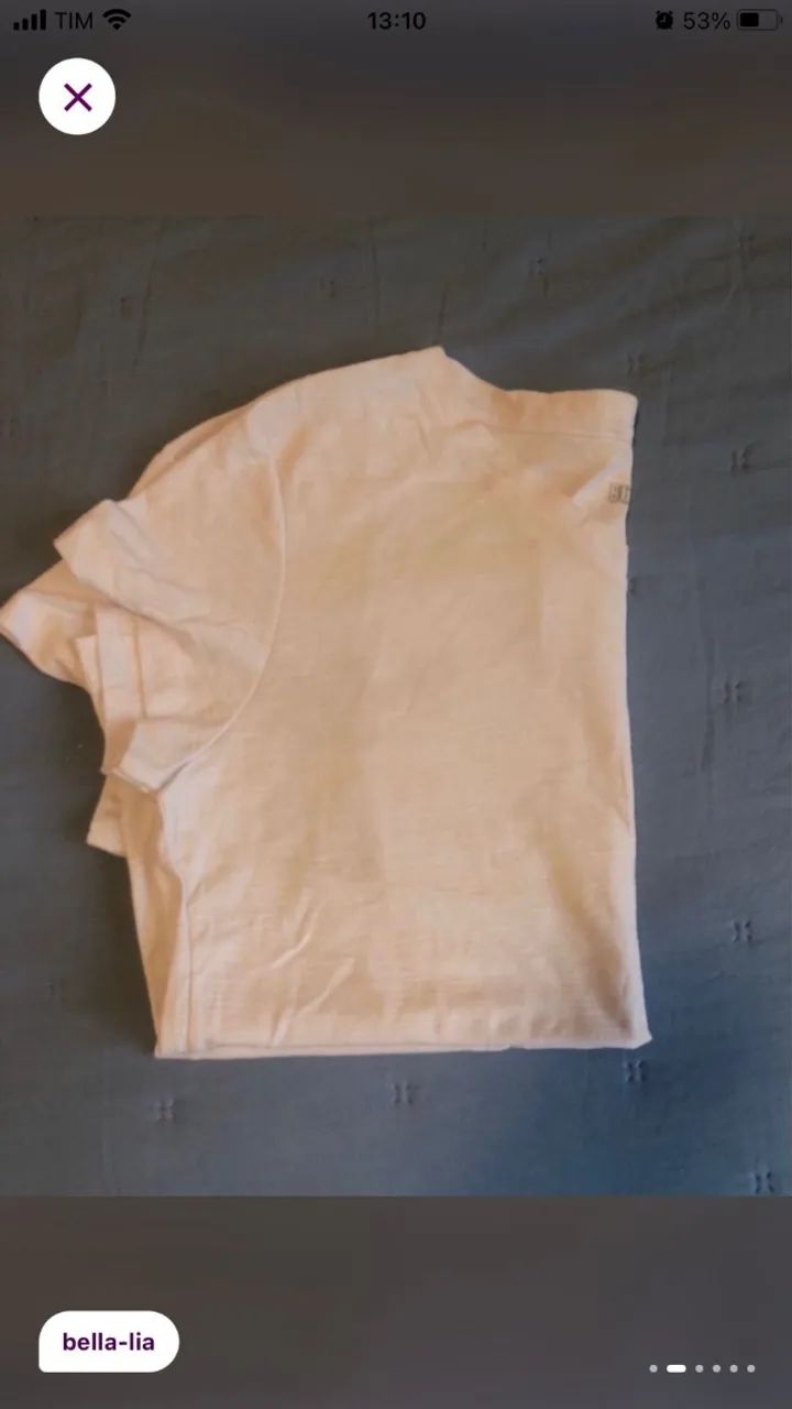 Camiseta Branca Basica Gola V - Foto 3