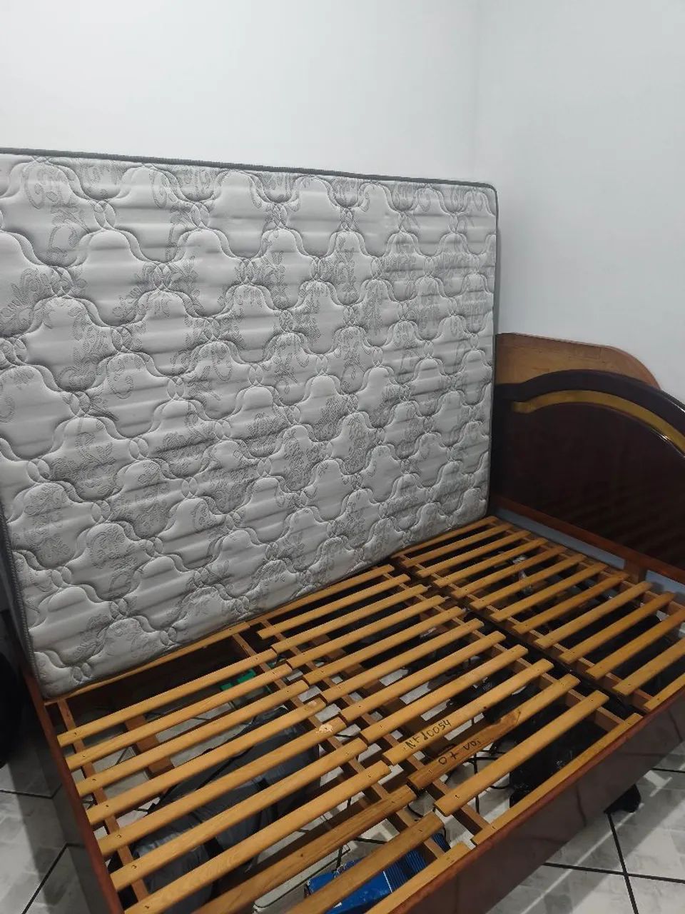 CAMA DE CASAL CEREJEIRA MADEIRA DE LEI - Foto 5