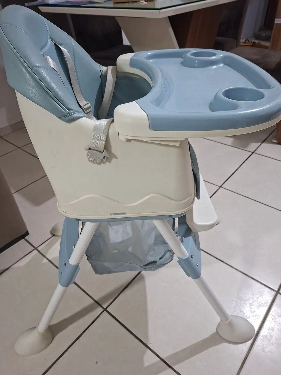 Cadeira de Alimentação Portátil Bebê Honey Maxi Baby - Azul - Foto 4