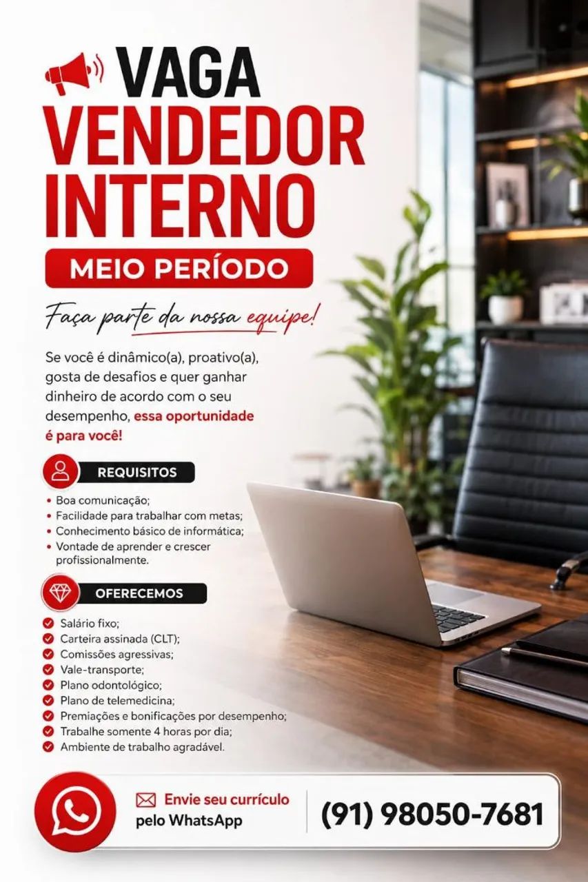 Vaga de televendas 