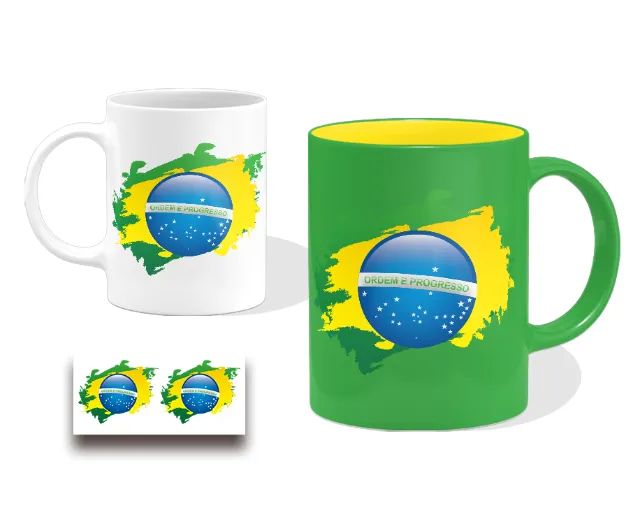 Caneca Personalizada Brasil / Patriota - Cerâmica Premium de Alta Qualidade! - Foto 4