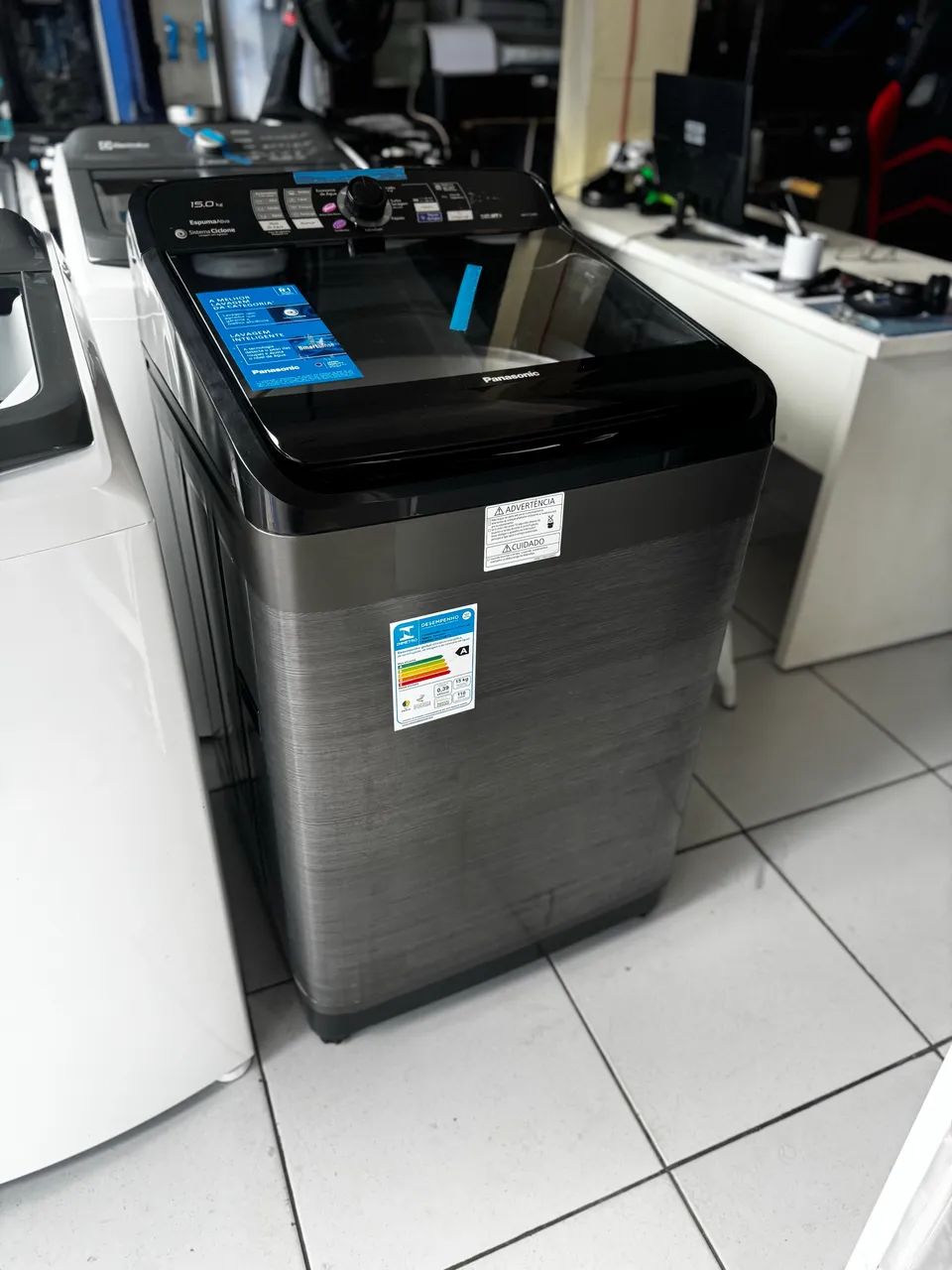 Lavadora de roupa Panasonic 15kg Frost Free 127v nova com garantia de fábrica  - Foto 4