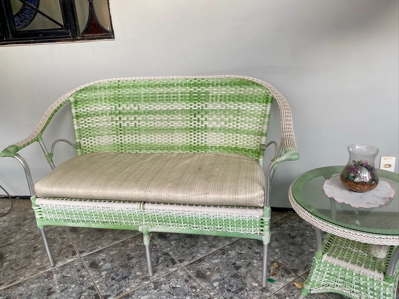 Conjunto de mesa para jardim (4 lugares no total) - Foto 4