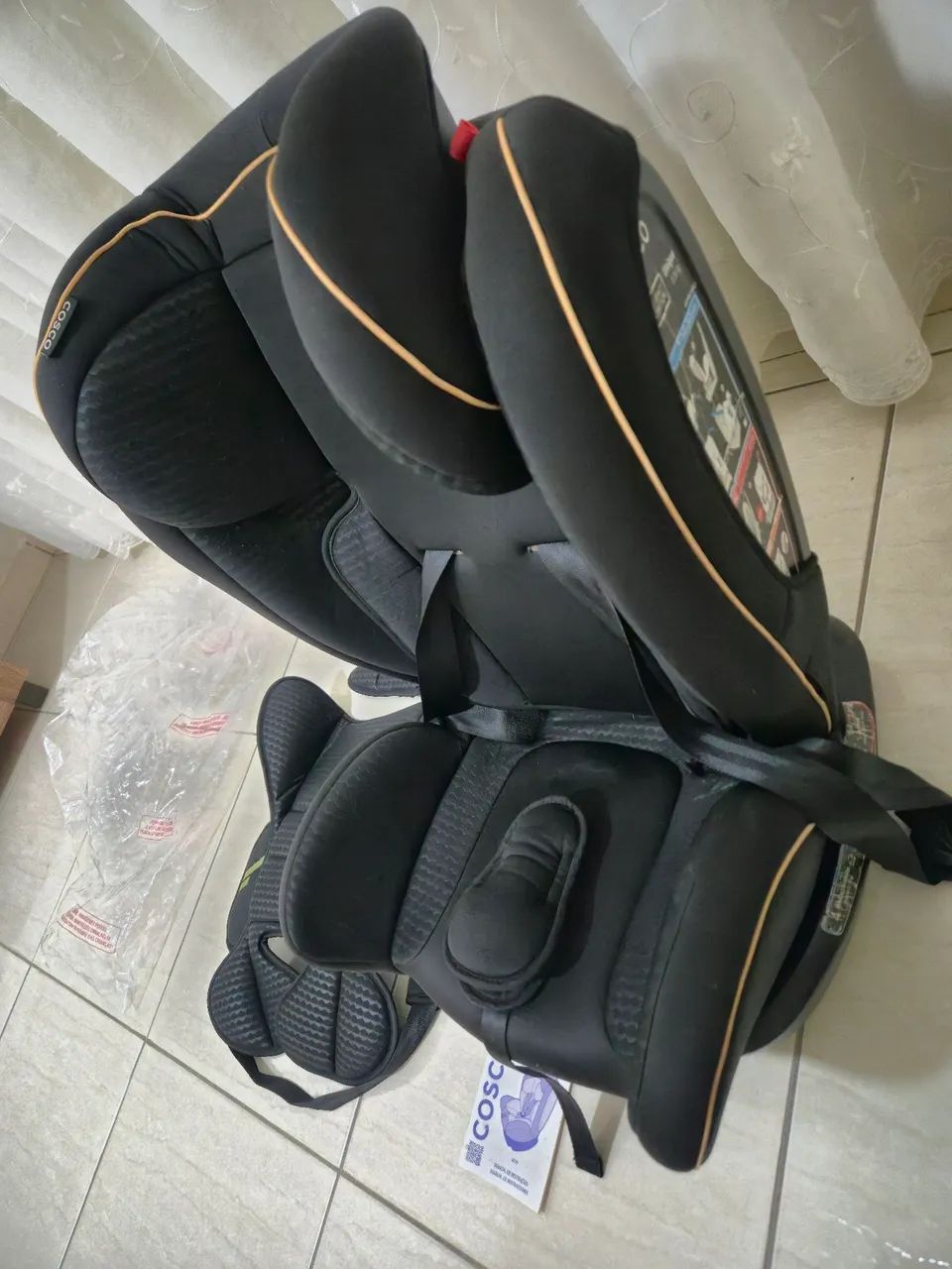 Cadeira Unique 0 a 36kg Cosco para Carro - Preto Ouro - Foto 4