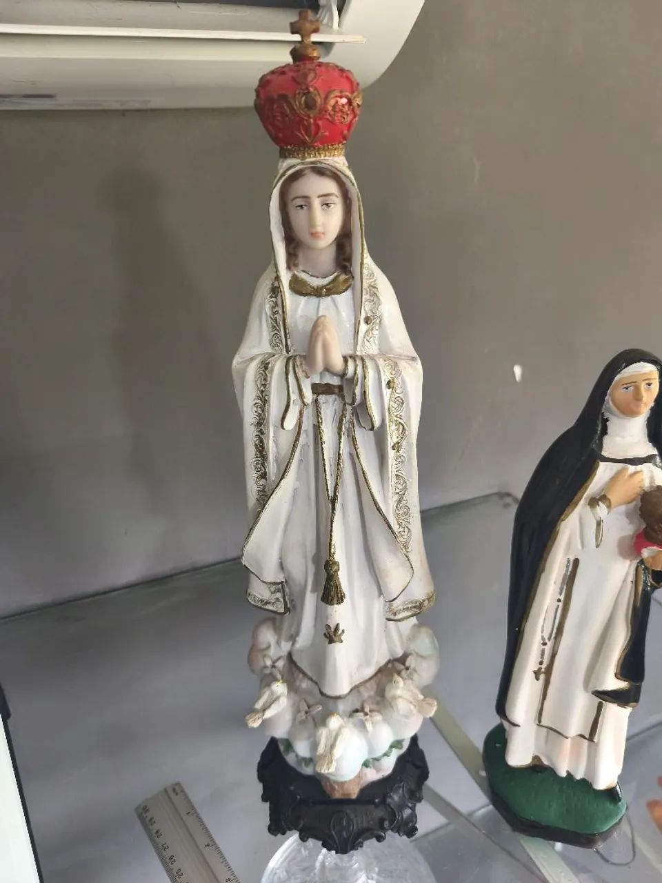 置物 karaMOVEAGIN Imagem em resina nossa senhora de Fátima 45 cm de altura