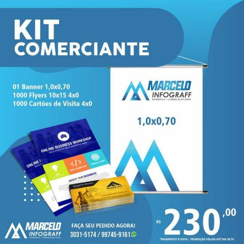 Banner,flyers,cartão de visita (kit comerciante)