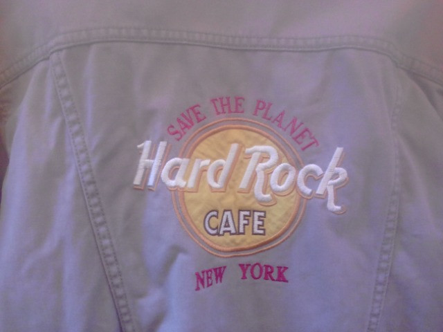 jaqueta jeans da hard rock cafe