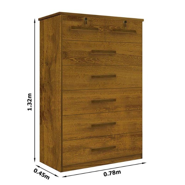 Cômoda Barcelona Rovere Rústico Até 12x - Foto 2