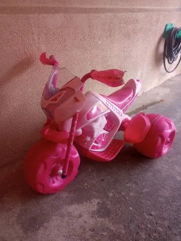 Moto Motinha Elétrica Menina Sprint Turbo Rosa Brinquedo Infantil