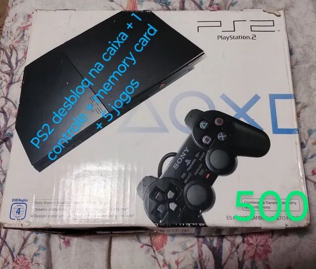 PlayStation 2 OPL(Sem Leitor) 64gb com 3000 Jogos + 2 Controles + Memory  Card - Kris Games Virtual