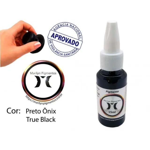Pigmento Marilyn 15ml - Preto Ônix - Foto 2