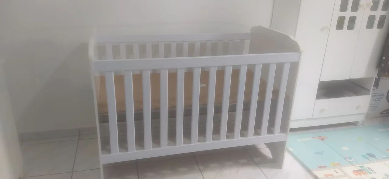 Berço de bebê branco em ótimo estado! - Foto 2