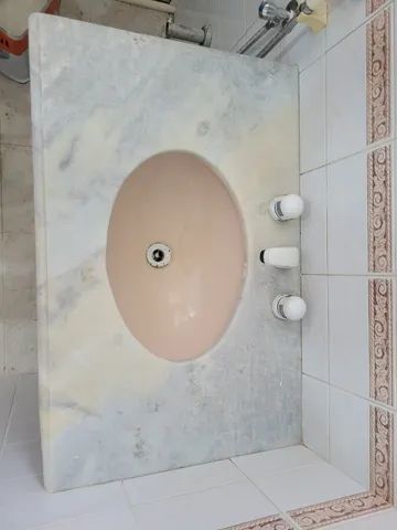 Pia com cuba embutida em mármore - Foto 3