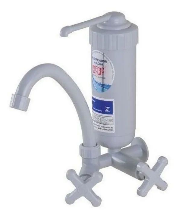 TORNEIRA DE PVC COM FILTRO DE BANCADA BICA MOVEL BRANCA HERC