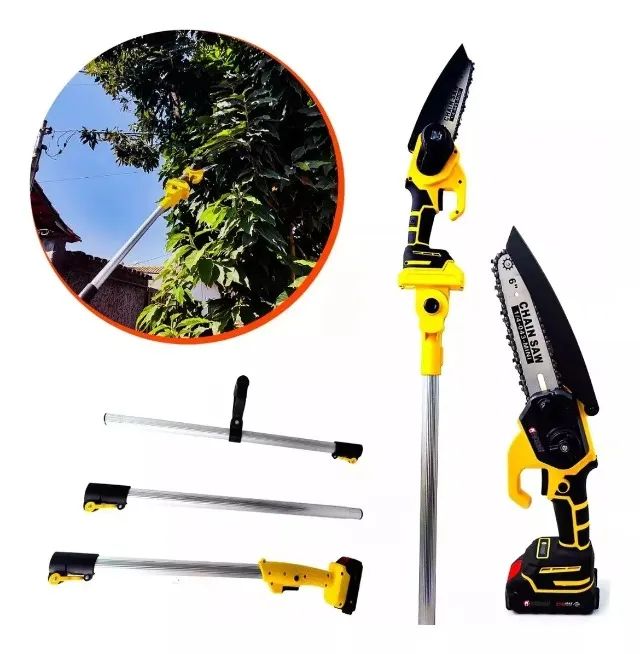 Mini Motoserra Com 2 baterias 25V e Cabo Extensor Multi Funções Nova Lacrada
