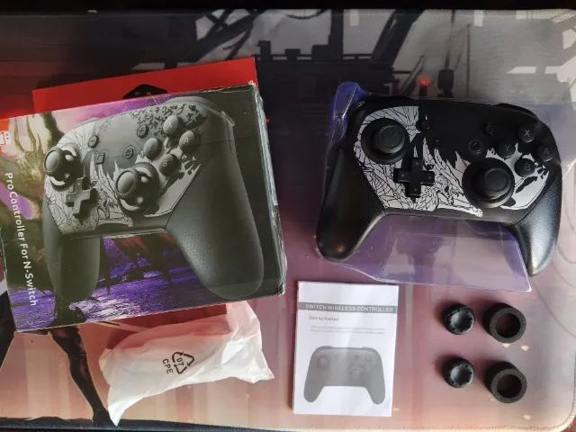Joystick / Controle NOVO Nintendo Switch - Pro - edição Monster Hunter Silver - bluetooth - Foto 2