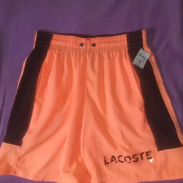 Short lacoste noir et rouge hot sale