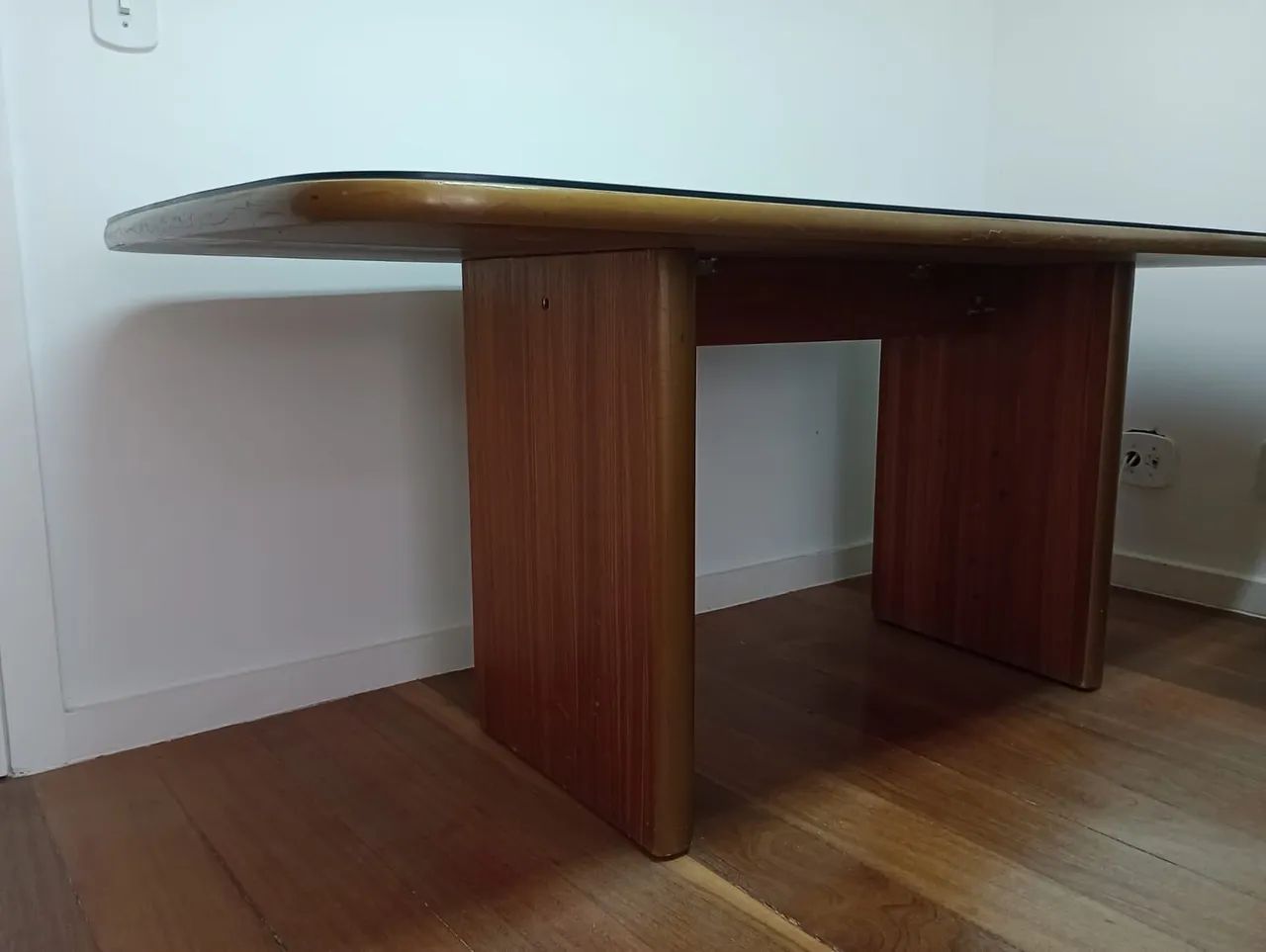 MESA DE JANTAR OU ESCRITÓRIO + TAMPO DE VIDRO - Foto 2