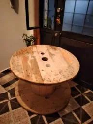 Carretel em Madeira para Decoração, tipo Mesa Rústica,somente retirada Z Sul !