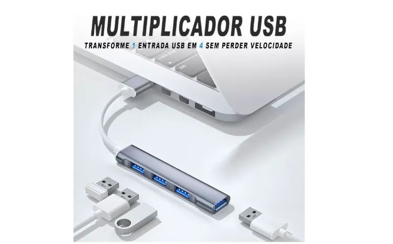 Hub Cabo Usb 3.0 Extensor 4 Portas High Speed Hd Pen Drive - Foto 3