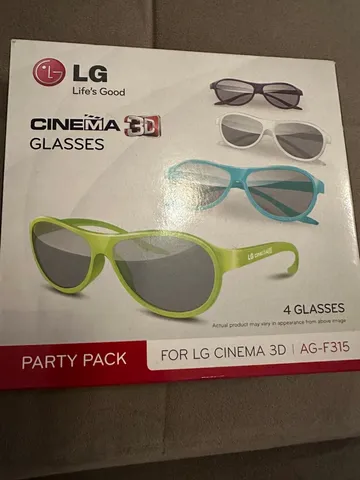 4 óculos 3d - lg tv cinema ag-f315