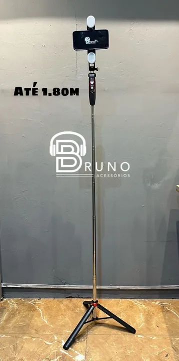 Bastão pau de selfie com tripé de 1.80 metros. - Foto 5