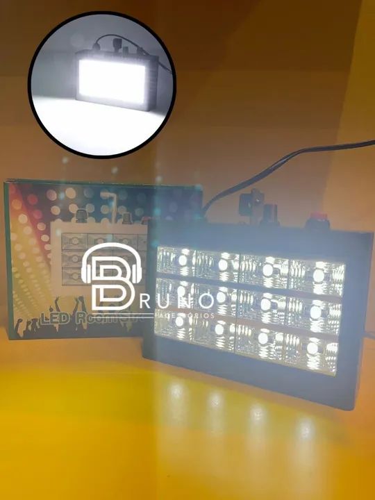 Strobo 12 LED BRANCO Alto Brilho Luz de Festa<br> - Foto 2