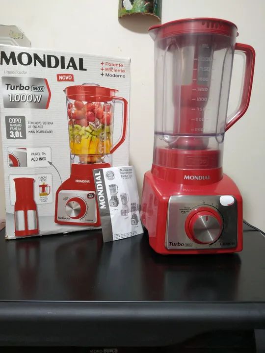 Liquidificador mondial turbo inox copo 3 litros