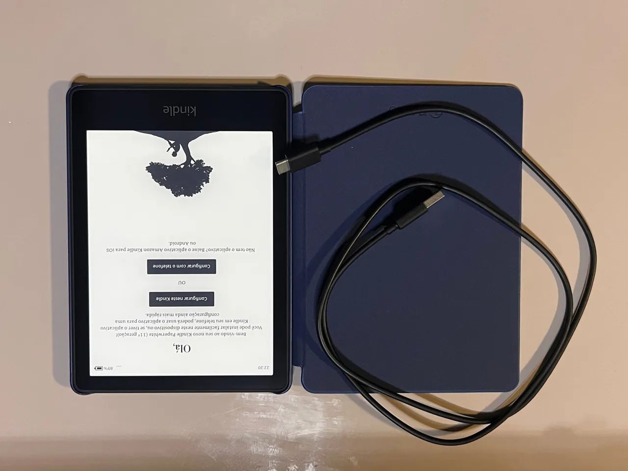 Nunca usado! Kindle Paperwhite 11ª Geração com capinha - Novo - Foto 4