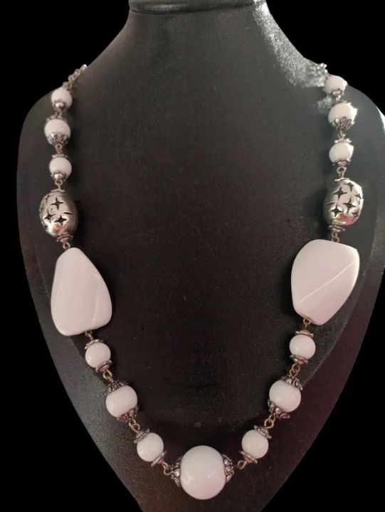 colar rosa branca   - Foto 5