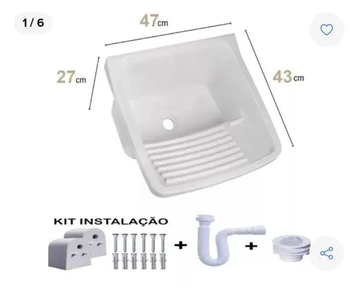 Tanque de lavar roupa 22 litros