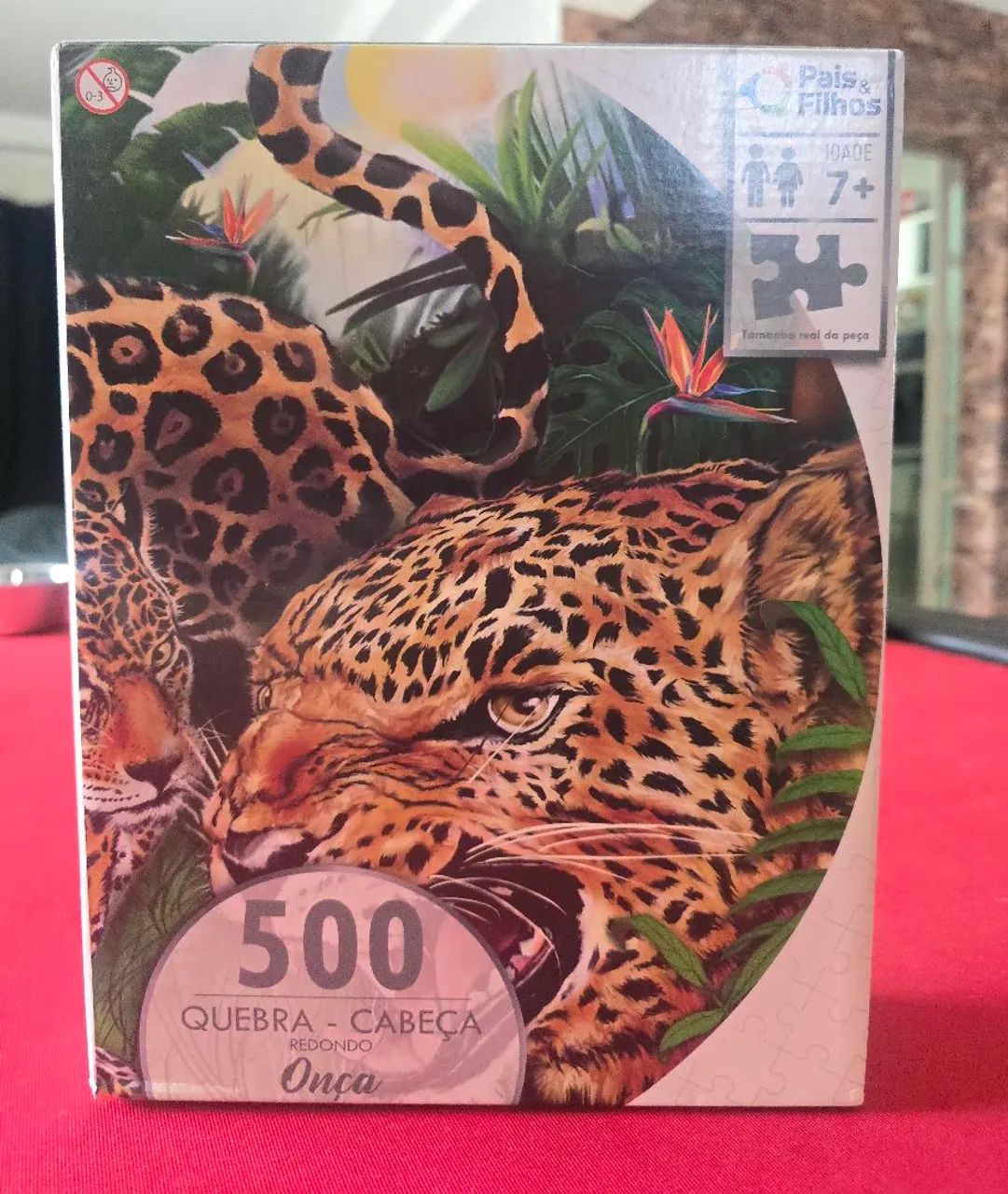 Quebra cabeça redondo - Onça 500 peças