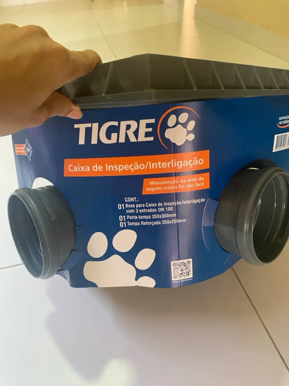 Caixa de Inspeção/Interligação Tigre DN 100 - 1 saída trincada