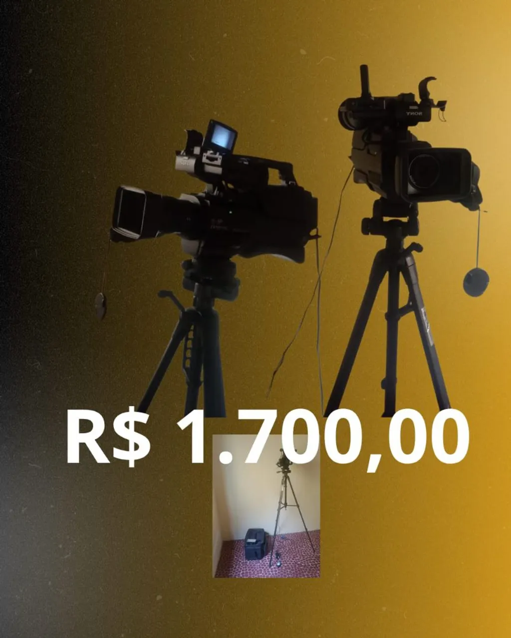 Filmadoras Profissionais com Tripés - Oportunidade!