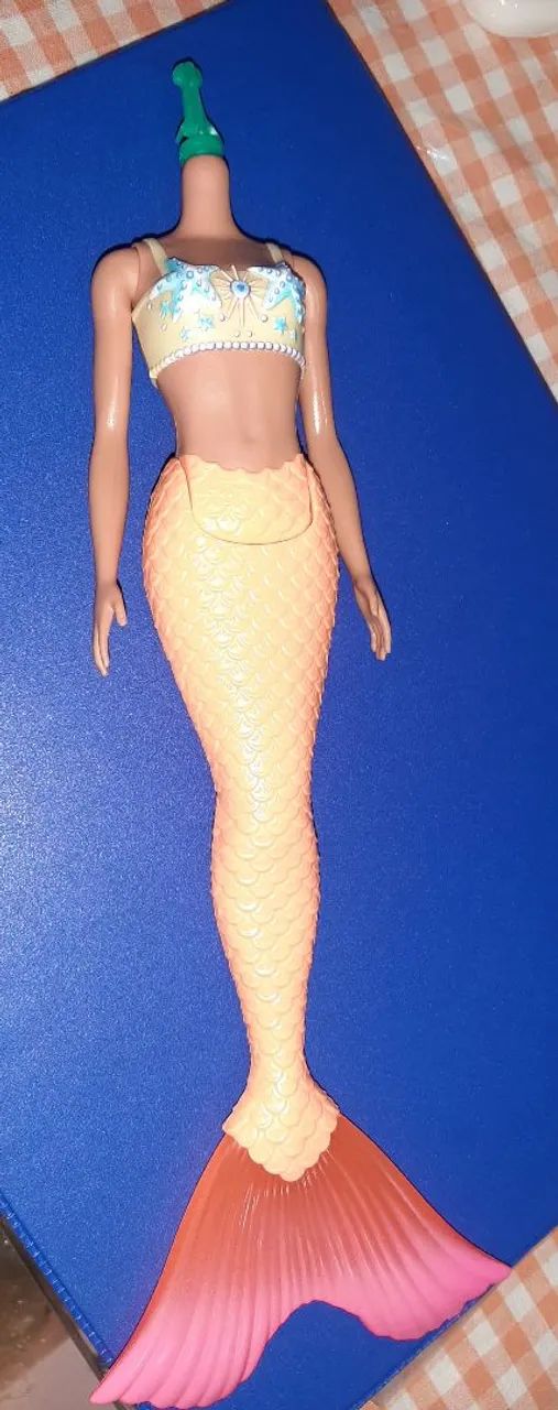 Corpo Barbie sereia Odile Mattel sem cabeça 