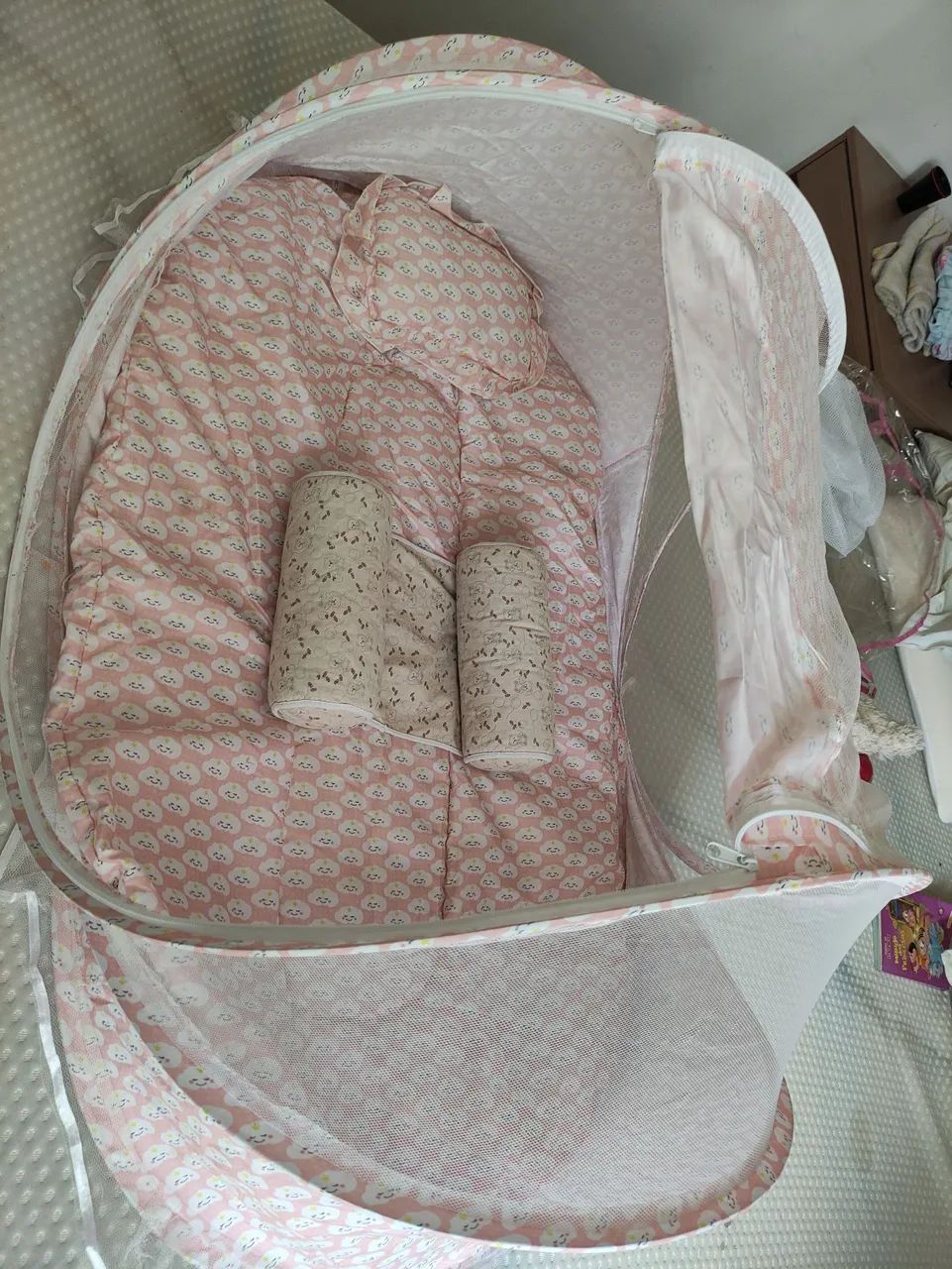 Berço portátil com mosqueteiro  - Foto 5