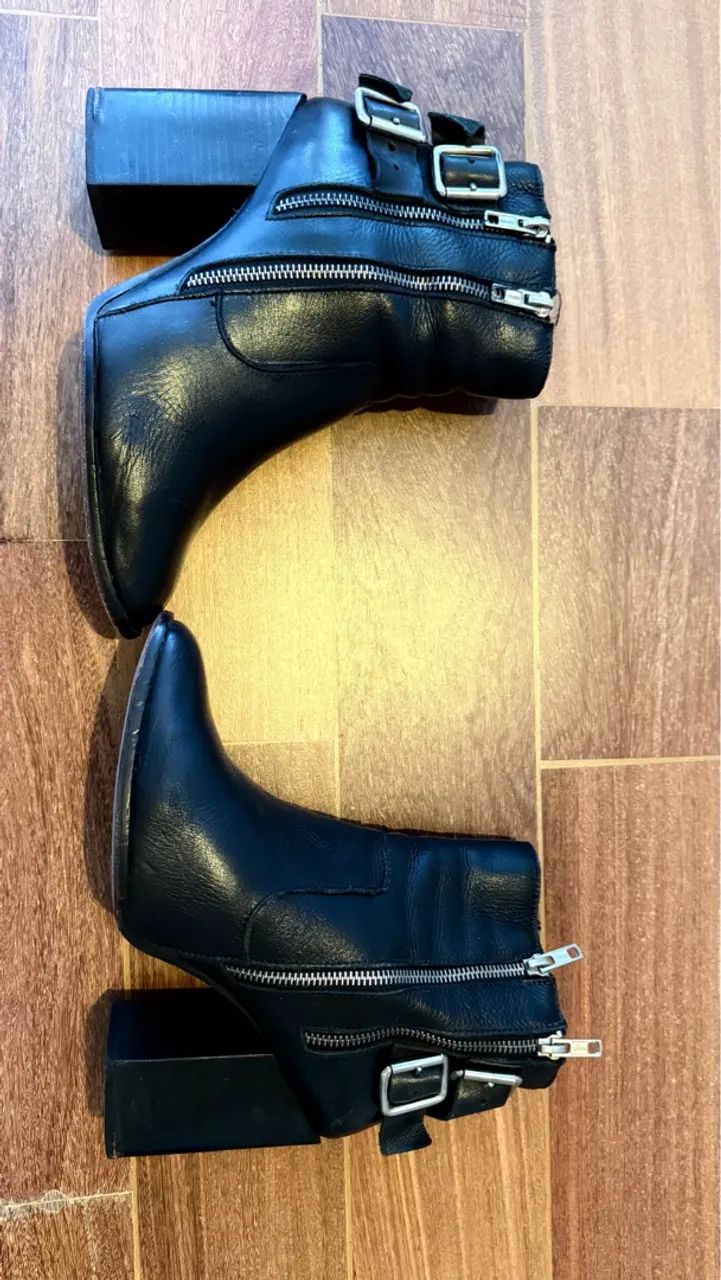 Bota Santa Lolla preta - couro legítimo, tamanho 39 - Foto 5