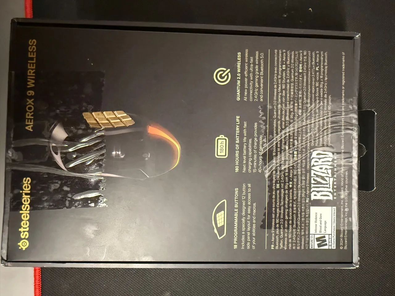 Mouse Gamer SteelSeries Aerox 9 Wireless - Edição Limitada World of Warcraft - Foto 2