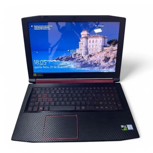 Notebook Acer Nitro_AN515_51 Intel i5 7ª 32GB RAM 480gSSD GTX1050 4GB 15,6"