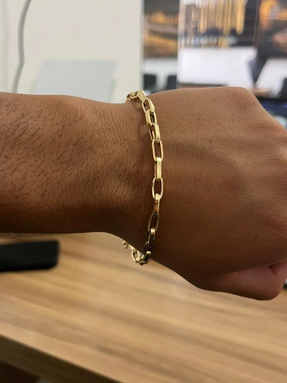 Pulseira Tijolinho 4,5mm Ouro 18k - Foto 2