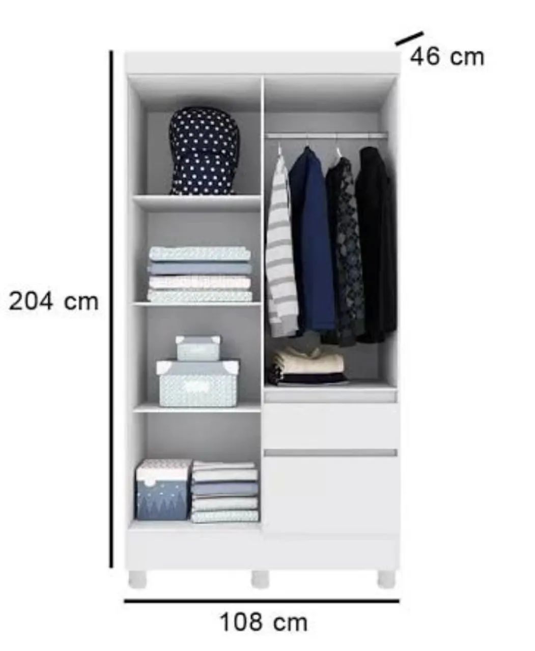 Guarda-roupa espaçoso solteiro  - Foto 3