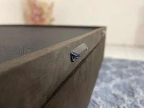 Cama Box de Casal com Baú Suede Marrom l43 - Foto 2