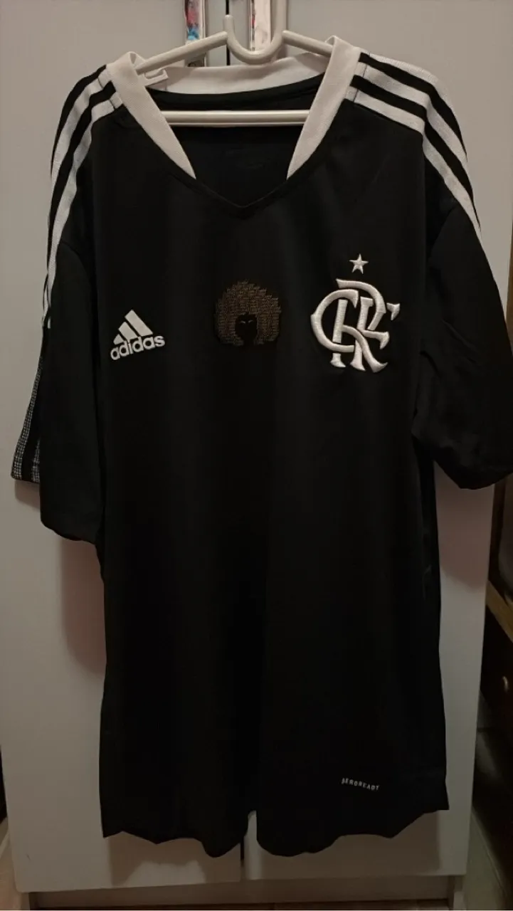 Camisa Flamengo Adidas Preta - Edição Especial CONTRA O RACISMO
