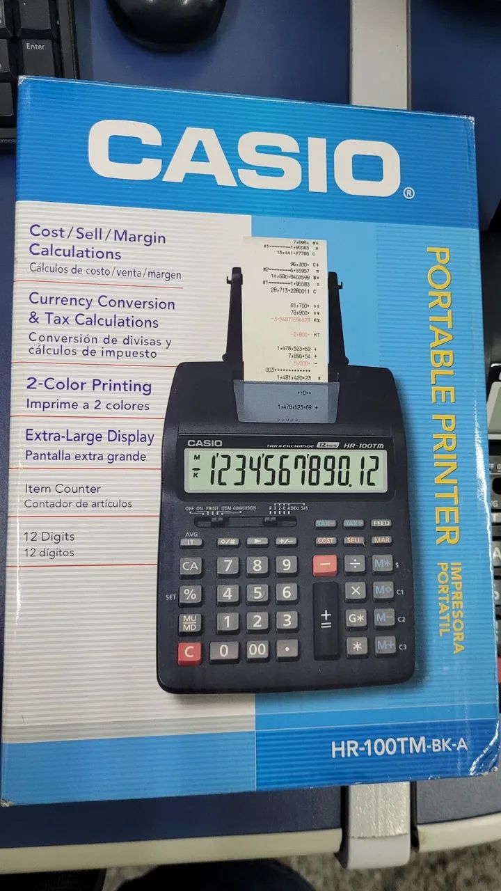 Calculadora com Impressora Casio + 30 Bobinas c/30 Bobinas - Foto 2
