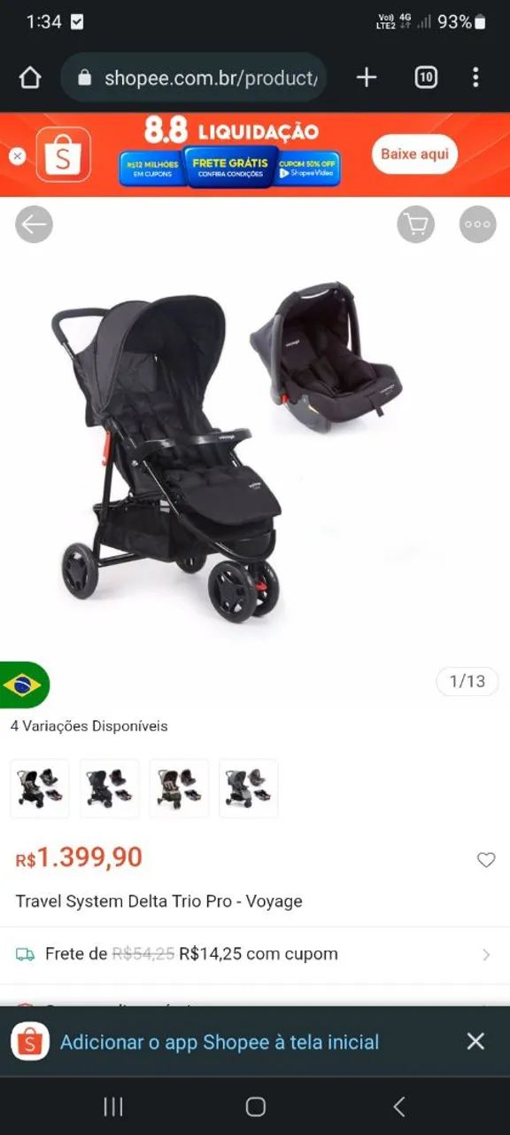 Carrinho de bebê e bebê conforto voyage ótimo estado entrego apenas em itapetininga-sp  - Foto 5