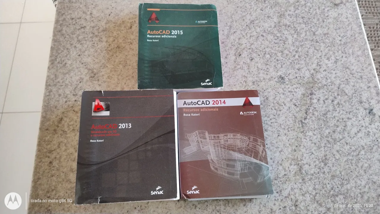 Vnendo kit de livros autocad 2013, 2014, 2015 (senac)