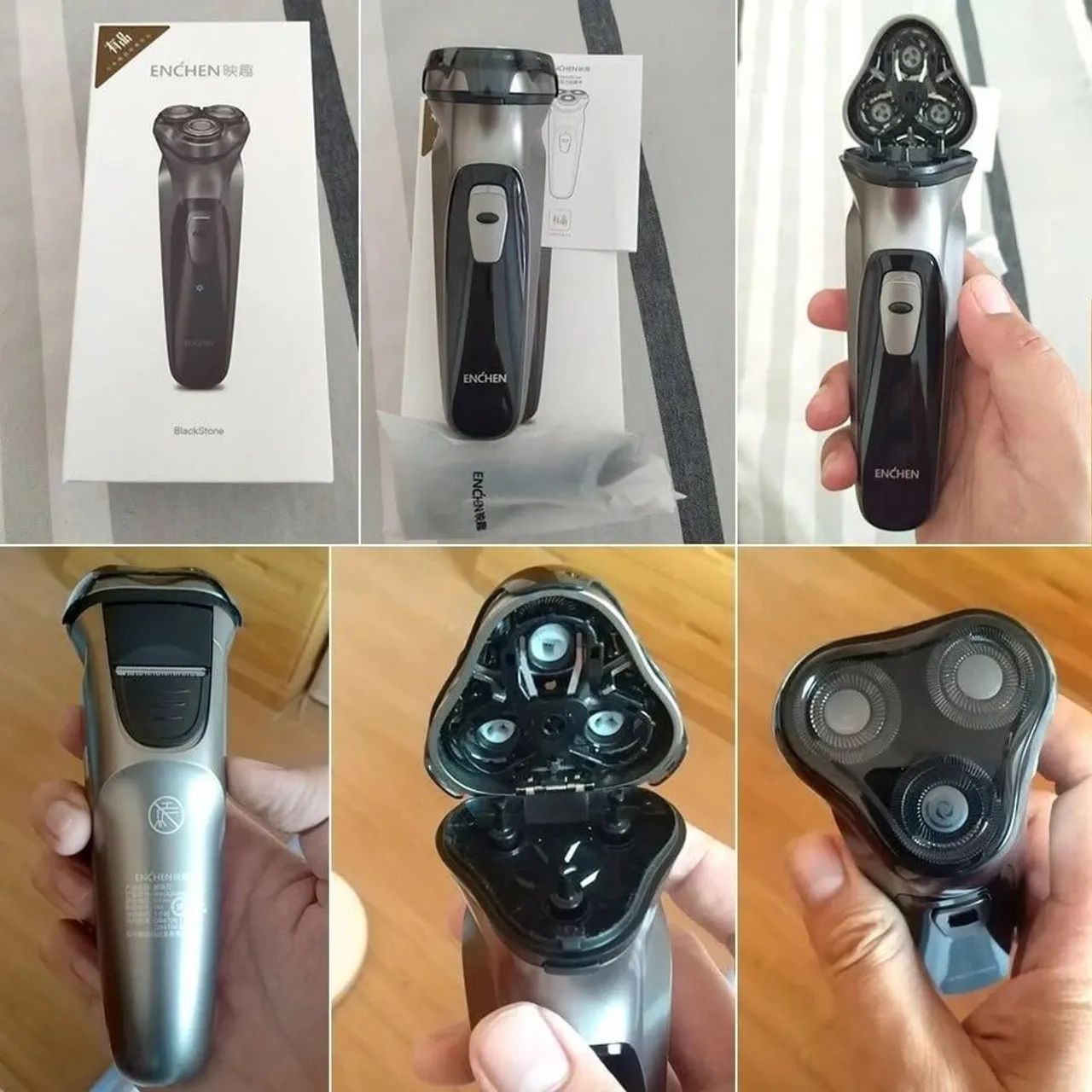 Barbeador Elétrico XIAOMI Enchen Blackstone/3 CabeçaS flutuanteS  3D