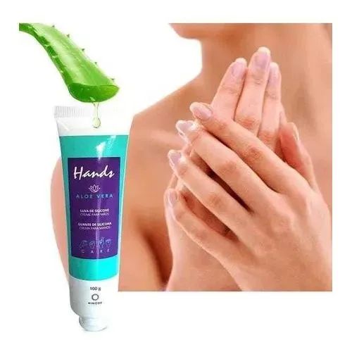 Luva De Silicone Aloe Vera Hands Hinode - Foto 4