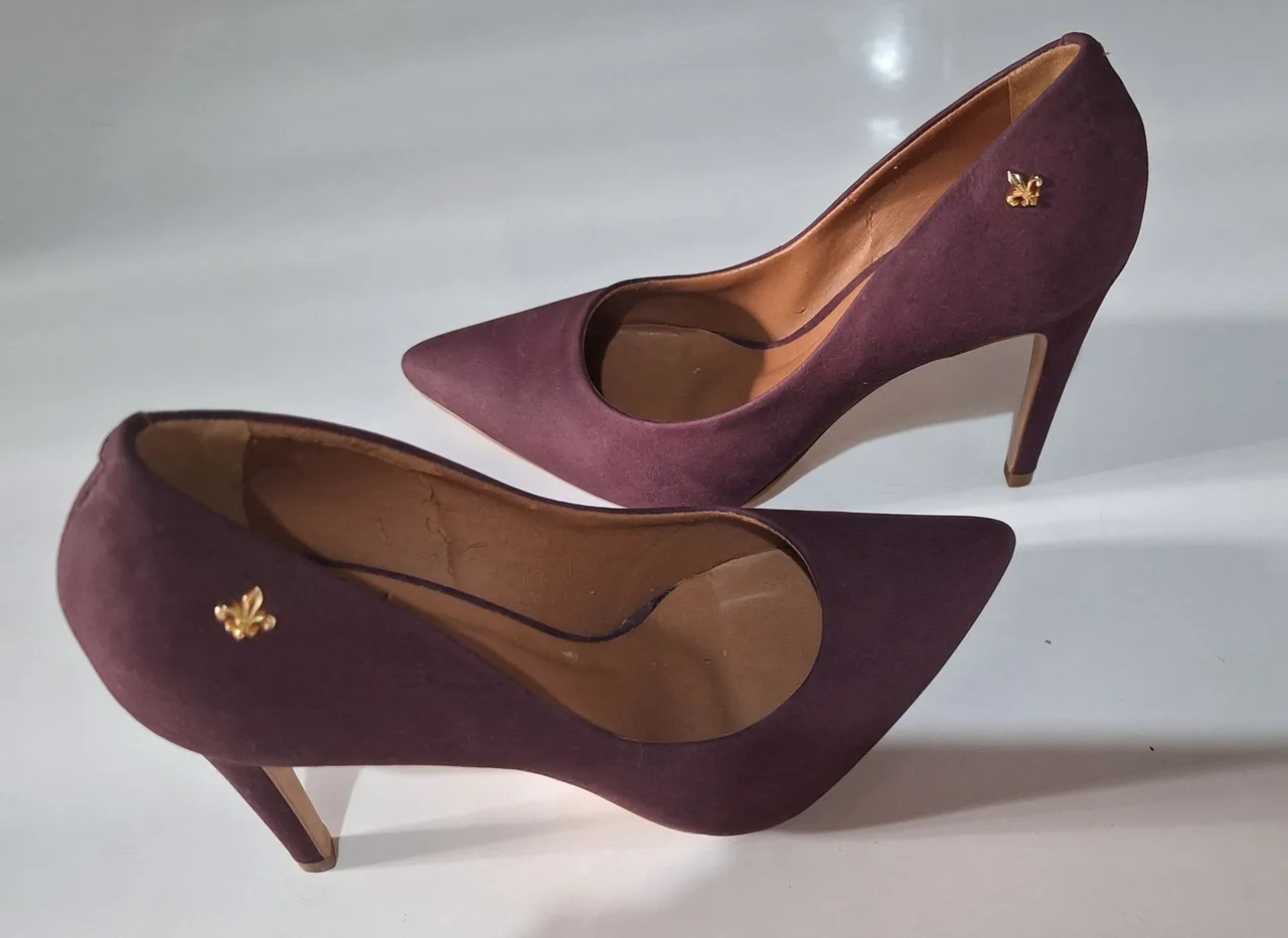 Sapato dudalina feminino scarpin, bordo, número 37